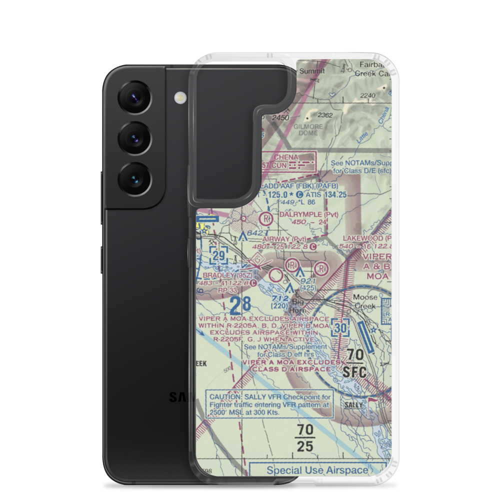 Timber Trails Airport (AA76) VFR Sectional Samsung Case Samsung Galaxy S22 model shown