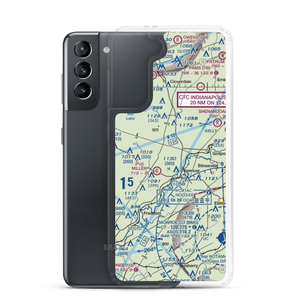 Timber Trails Airport (II25) VFR Sectional Samsung Case Samsung Galaxy S21 model shown