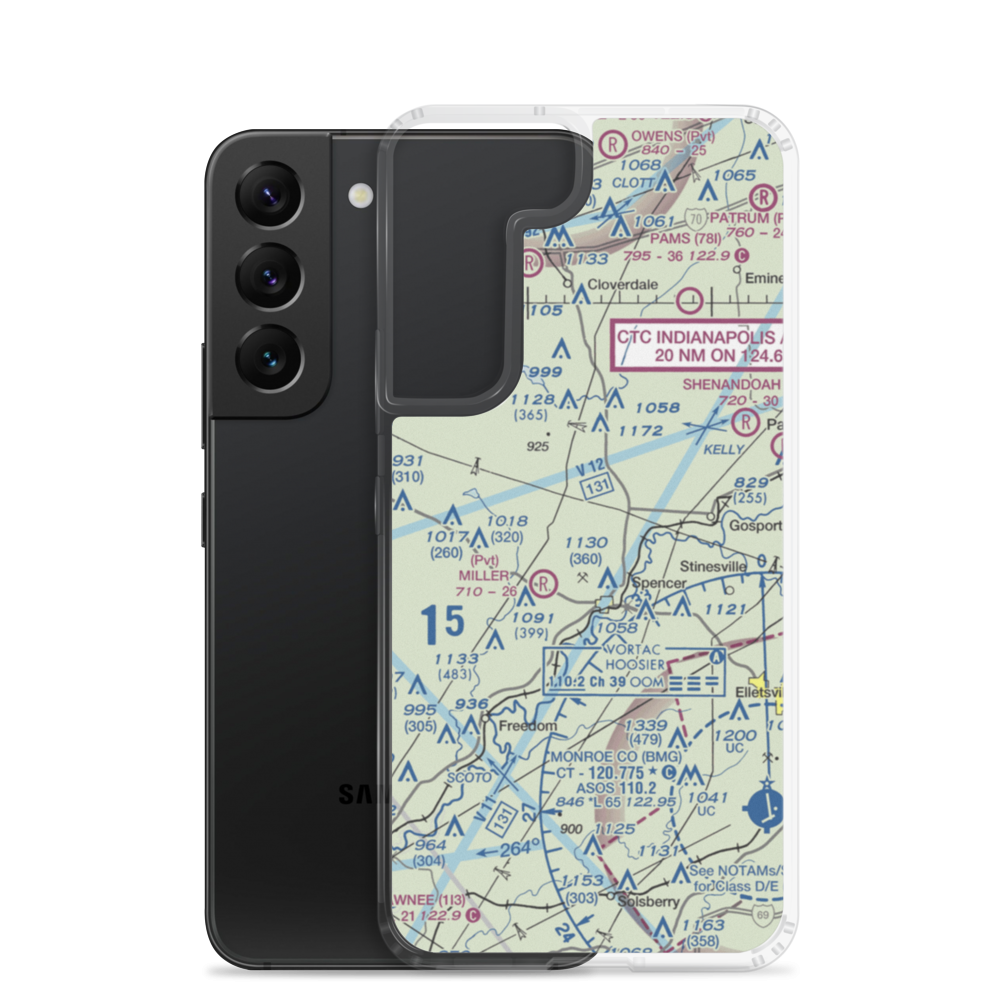 Timber Trails Airport (II25) VFR Sectional Samsung Case Samsung Galaxy S22 model shown