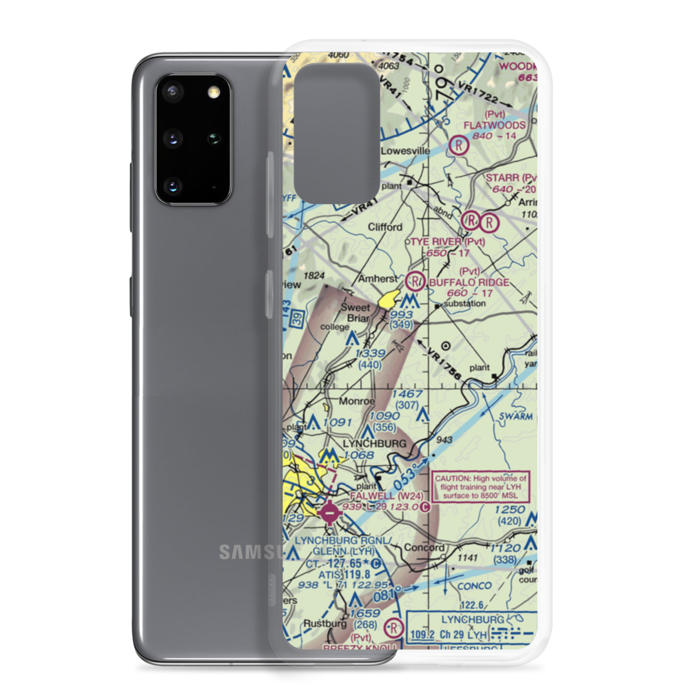 Timberdoodle Airport (93VA) VFR Sectional Samsung Case Samsung Galaxy S20 Plus model shown