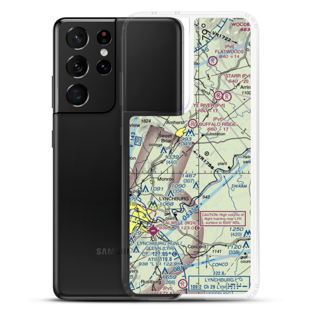 Timberdoodle Airport (93VA) VFR Sectional Samsung Case Samsung Galaxy S21 Ultra model shown