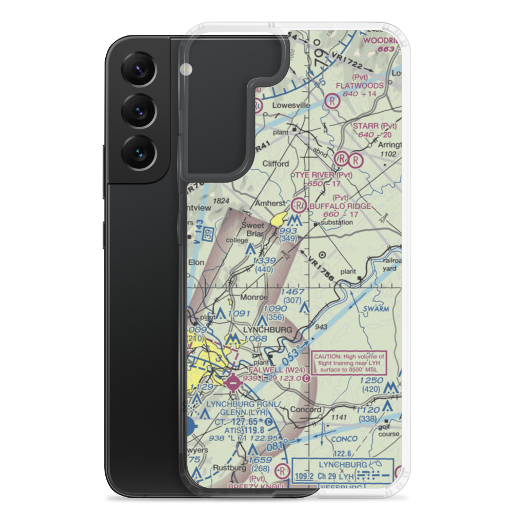 Timberdoodle Airport (93VA) VFR Sectional Samsung Case Samsung Galaxy S22 Plus model shown