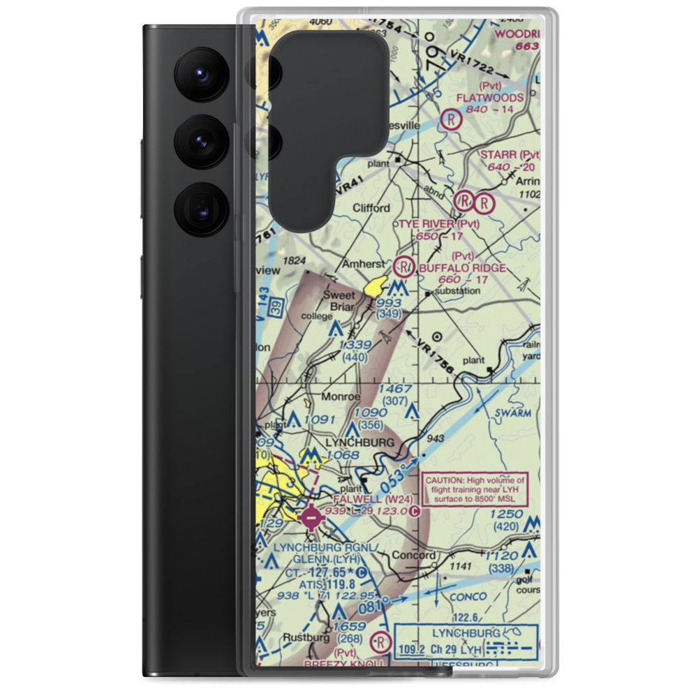 Timberdoodle Airport (93VA) VFR Sectional Samsung Case Samsung Galaxy S22 Ultra model shown