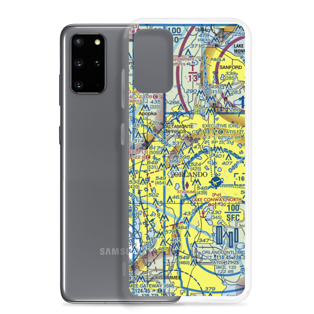 Timberlachen Seaplane Base (12FL) VFR Sectional Samsung Case Samsung Galaxy S20 Plus model shown