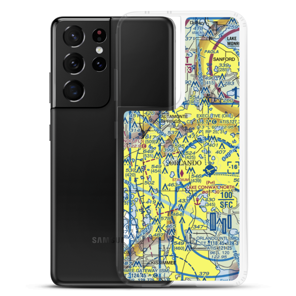 Timberlachen Seaplane Base (12FL) VFR Sectional Samsung Case Samsung Galaxy S21 Ultra model shown