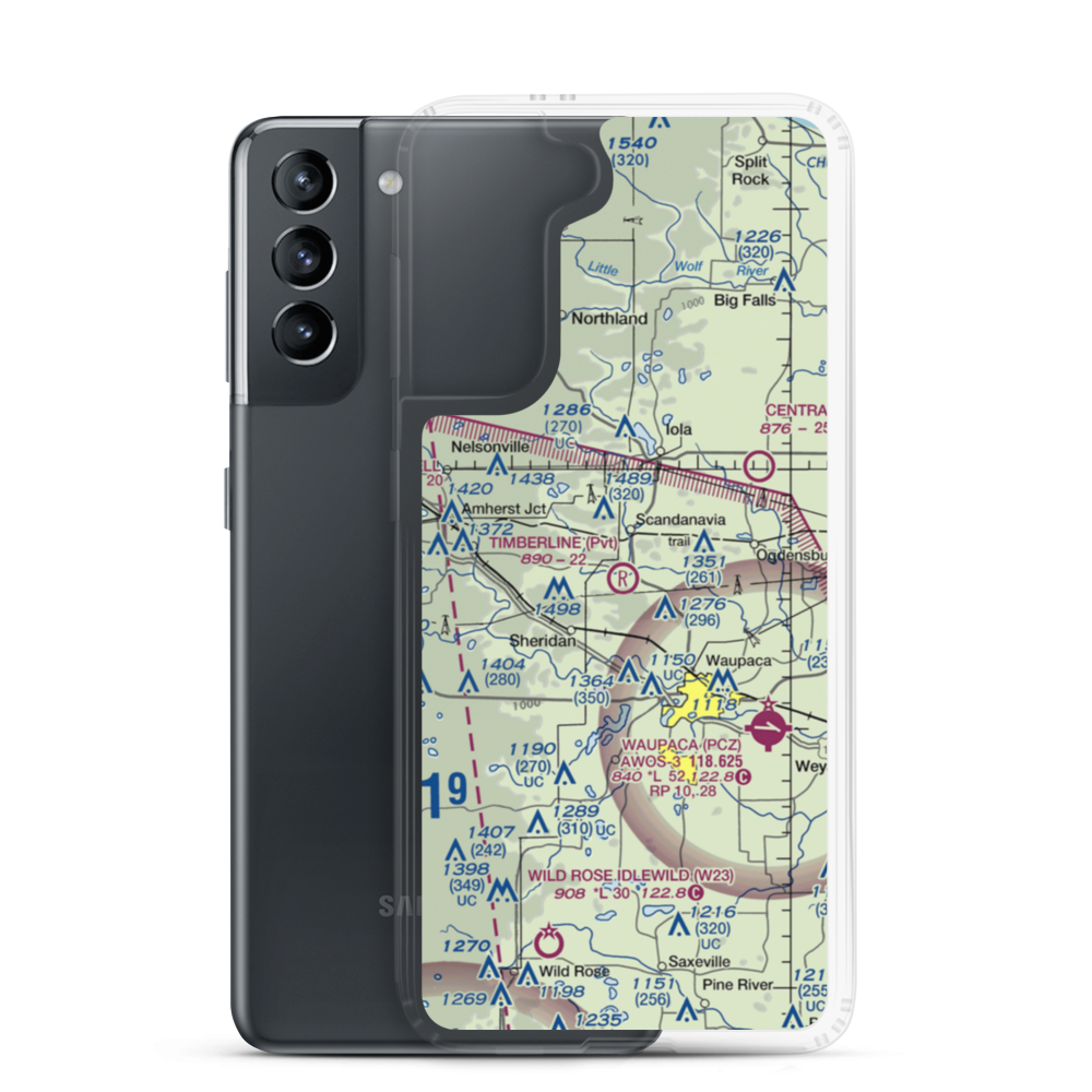 Timberline Airport (WI47) VFR Sectional Samsung Case Samsung Galaxy S21 model shown