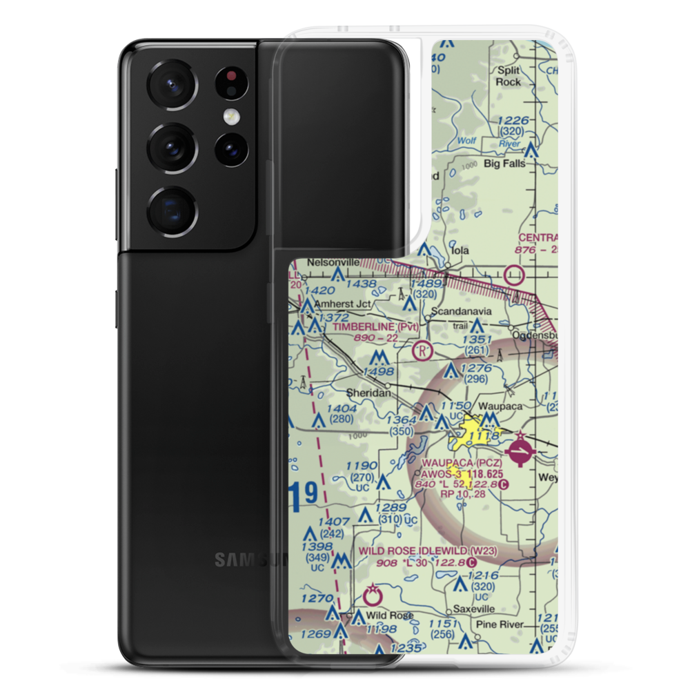 Timberline Airport (WI47) VFR Sectional Samsung Case Samsung Galaxy S21 Ultra model shown