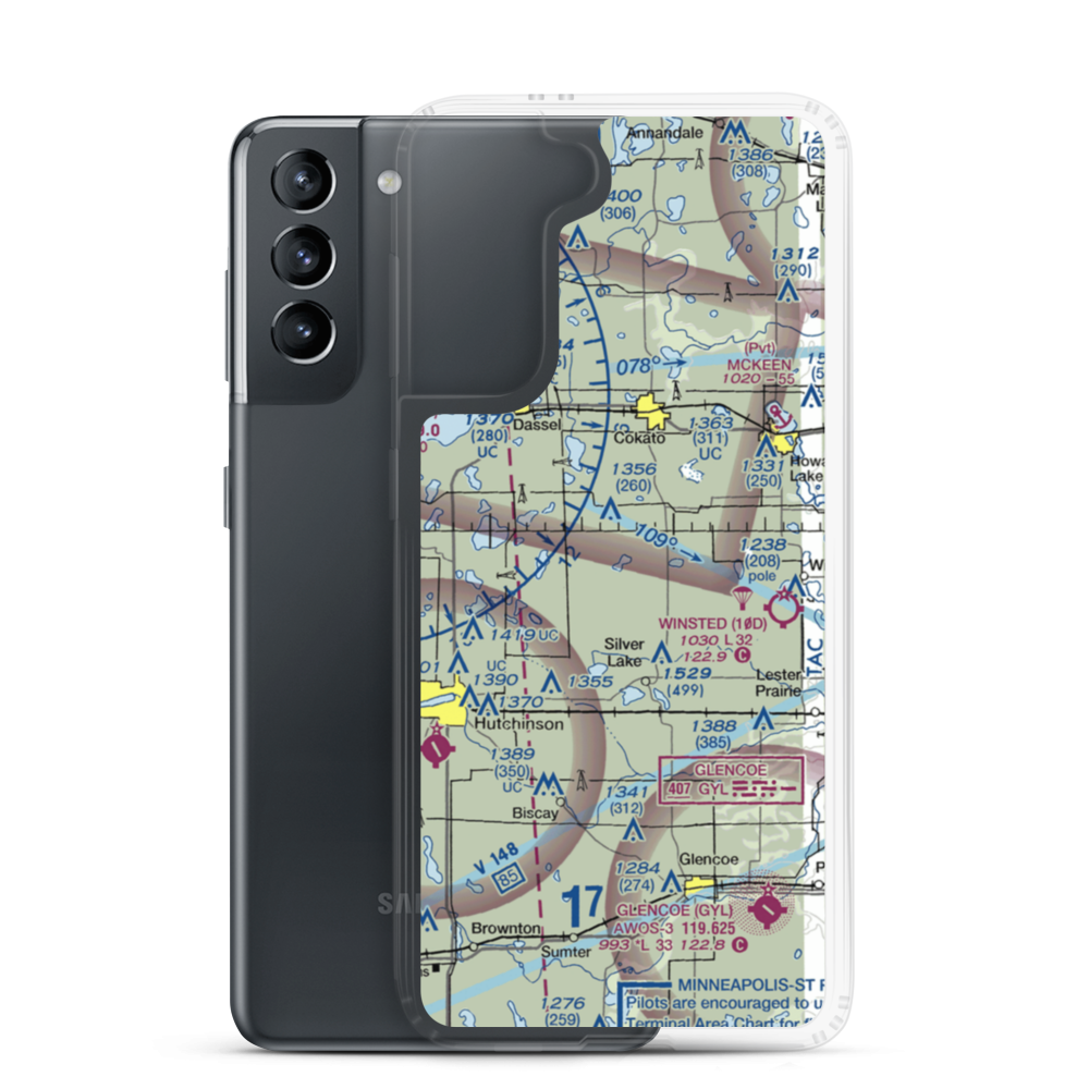 Timmers Landing Field (MN41) VFR Sectional Samsung Case Samsung Galaxy S21 model shown