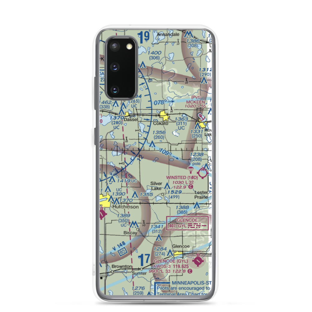 Timmers Landing Field (MN41) VFR Sectional Samsung Case Samsung Galaxy S20 model shown