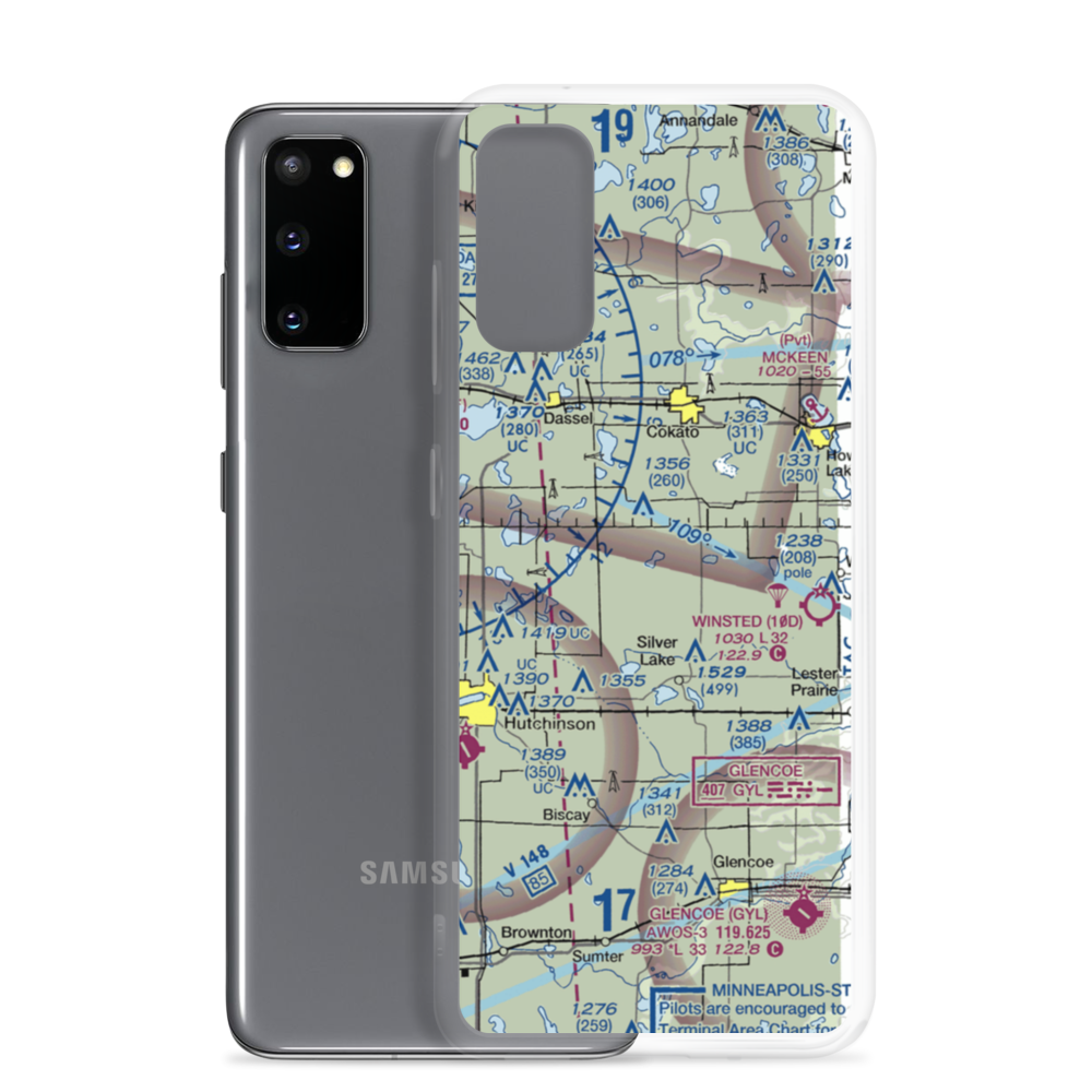 Timmers Landing Field (MN41) VFR Sectional Samsung Case Samsung Galaxy S20 model shown