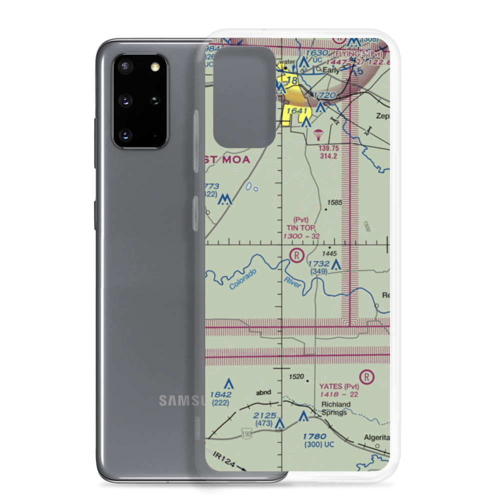 Tin Top Ranch Airport (3TA4) VFR Sectional Samsung Case Samsung Galaxy S20 Plus model shown