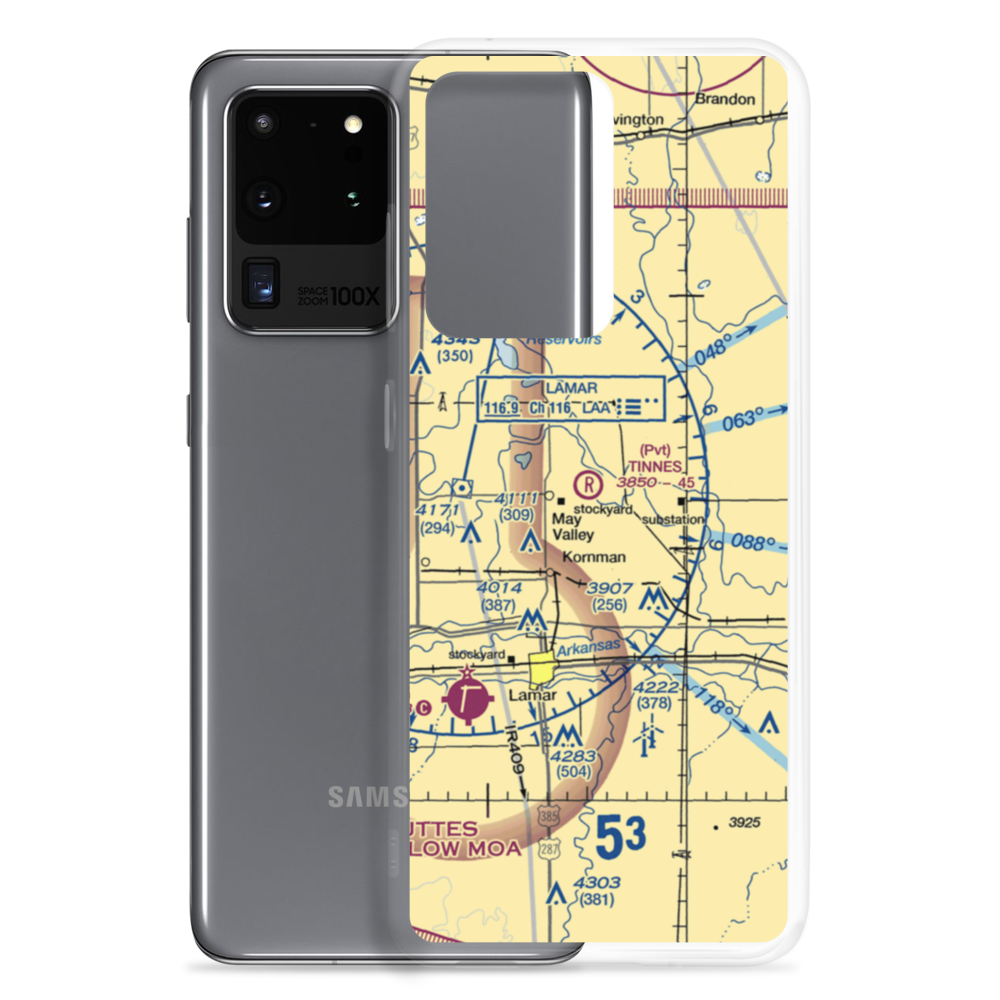 Tinnes Airport (CD03) VFR Sectional Samsung Case Samsung Galaxy S20 Ultra model shown