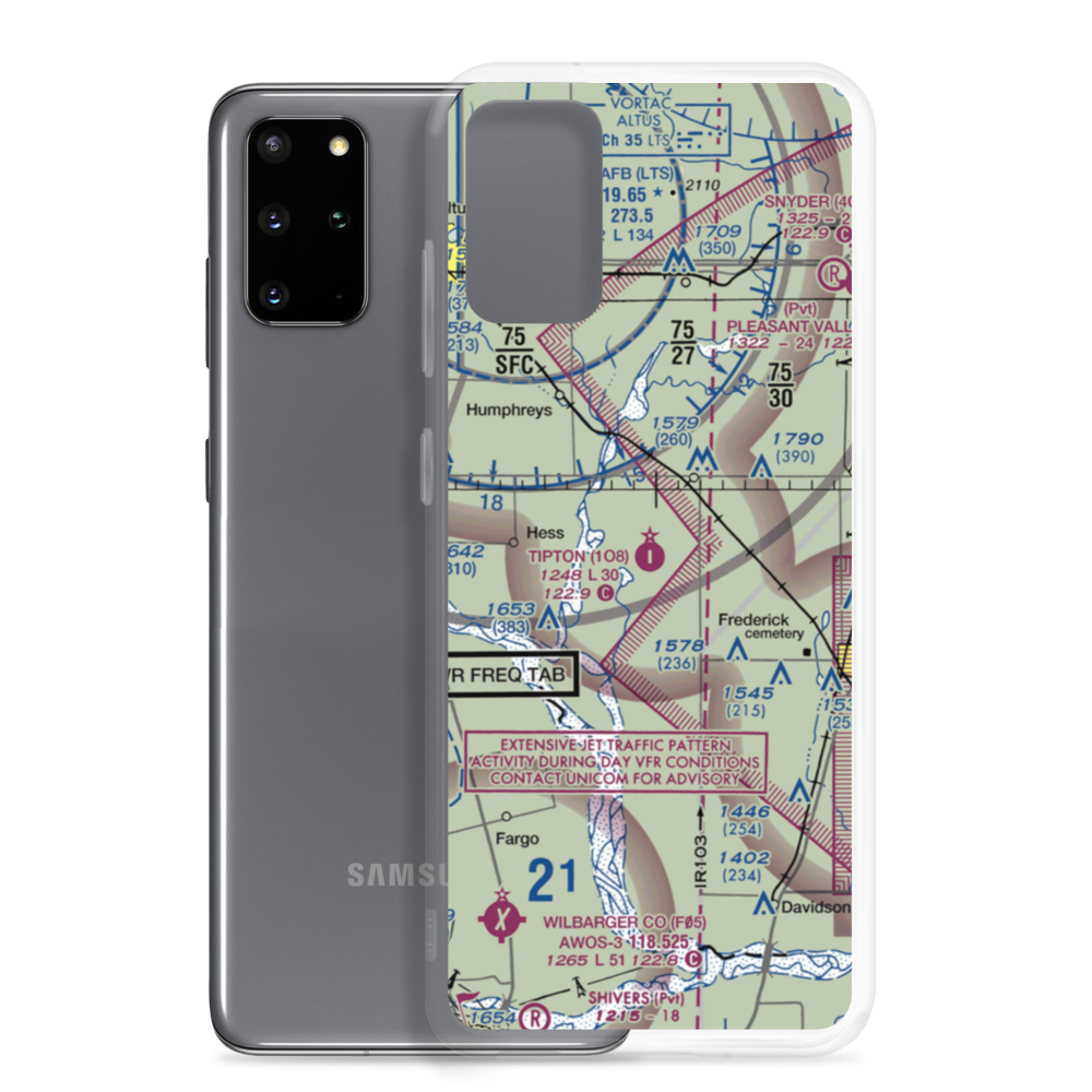 Tipton Municipal Airport (1O8) VFR Sectional Samsung Case Samsung Galaxy S20 Plus model shown