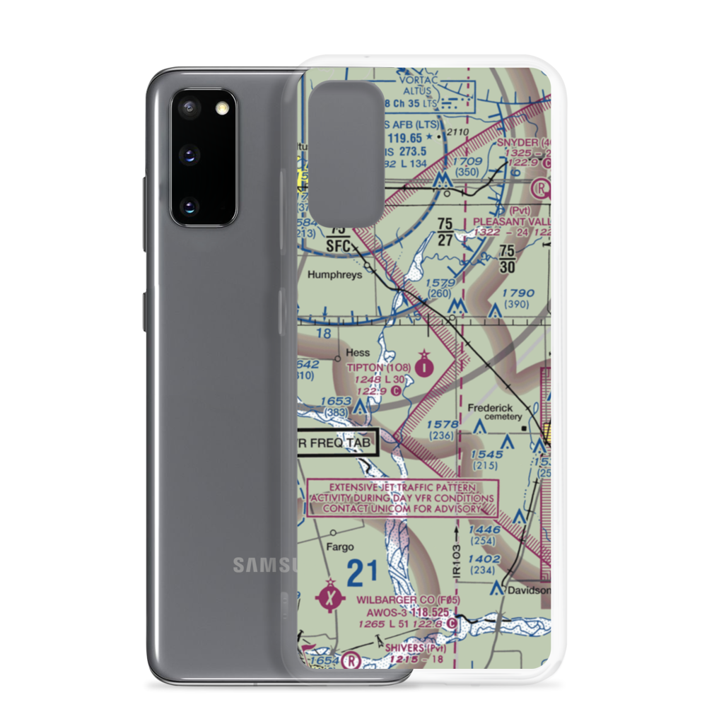 Tipton Municipal Airport (1O8) VFR Sectional Samsung Case Samsung Galaxy S20 model shown