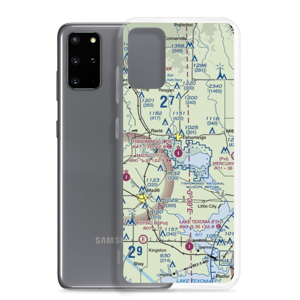 Tishomingo Airpark (0F9) VFR Sectional Samsung Case Samsung Galaxy S20 Plus model shown
