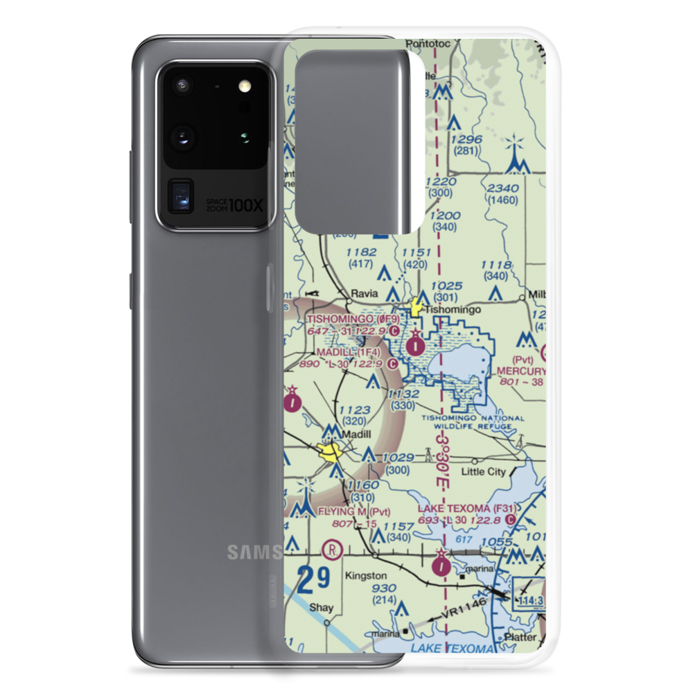 Tishomingo Airpark (0F9) VFR Sectional Samsung Case Samsung Galaxy S20 Ultra model shown