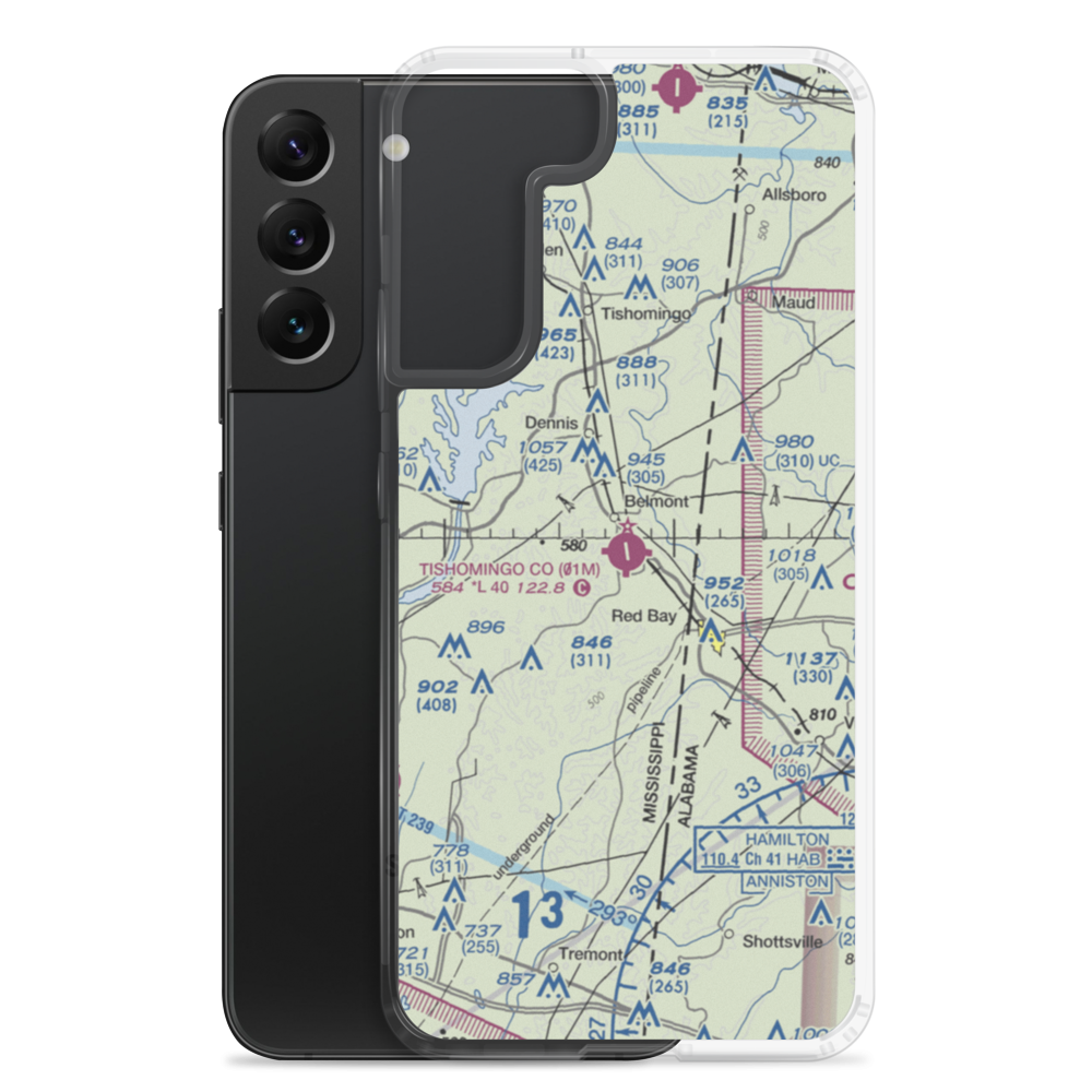 Tishomingo County Airport (01M) VFR Sectional Samsung Case Samsung Galaxy S22 Plus model shown
