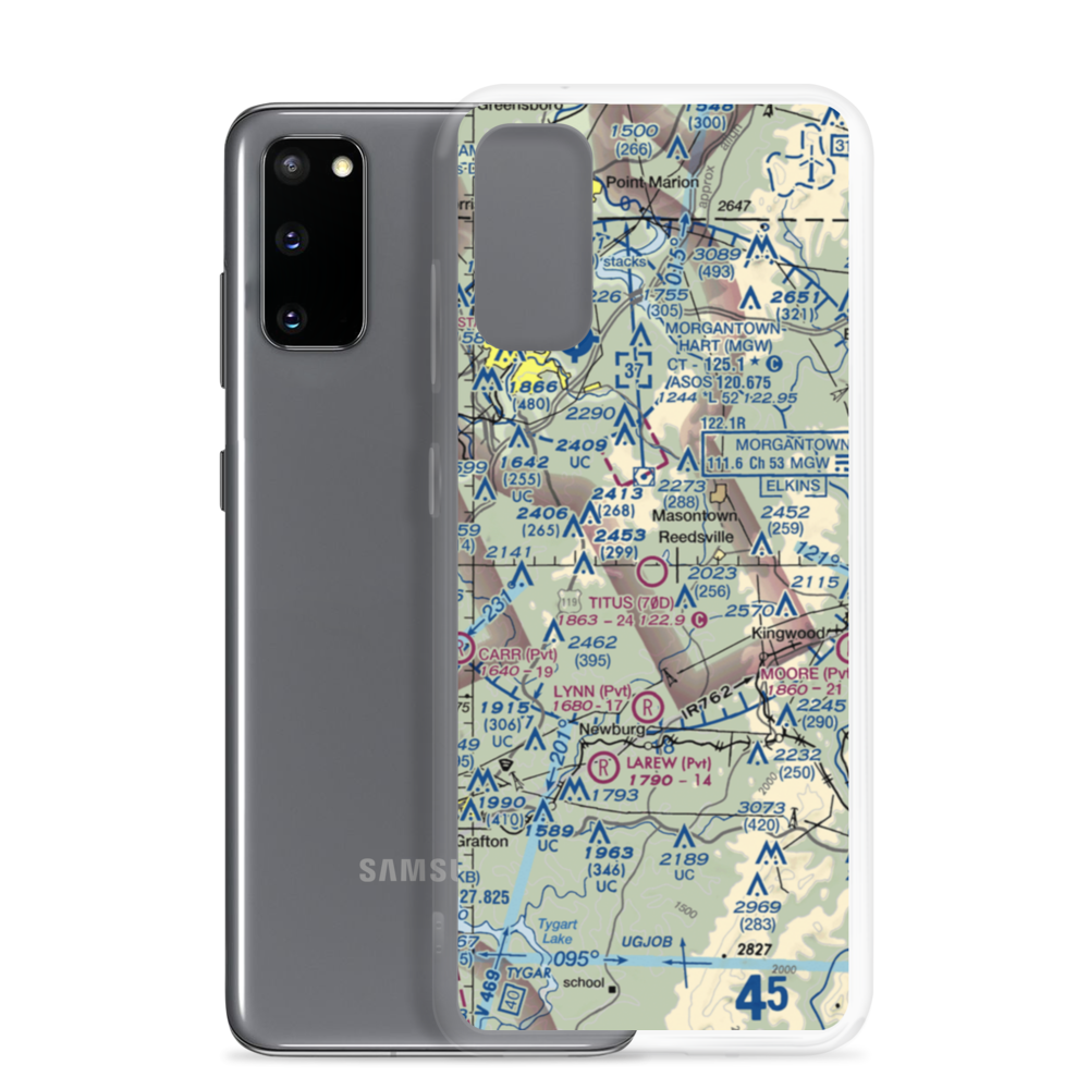 Titus Field (70D) VFR Sectional Samsung Case Samsung Galaxy S20 model shown
