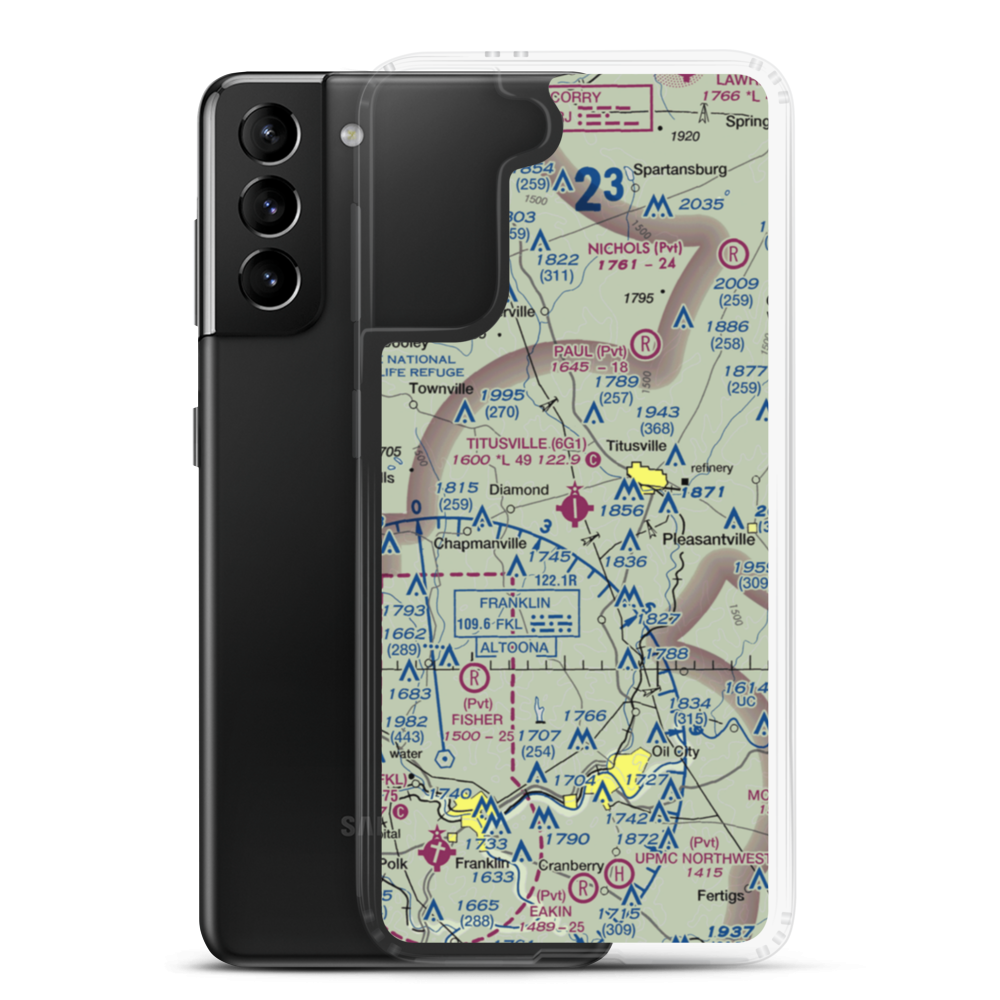 Titusville Airport (6G1) VFR Sectional Samsung Case Samsung Galaxy S21 Plus model shown
