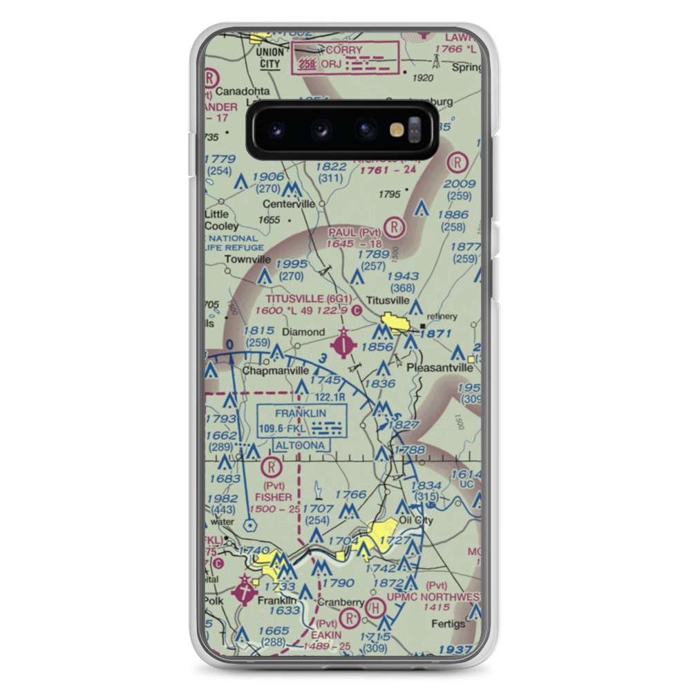 Titusville Airport (6G1) VFR Sectional Samsung Case Samsung Galaxy S10+ model shown
