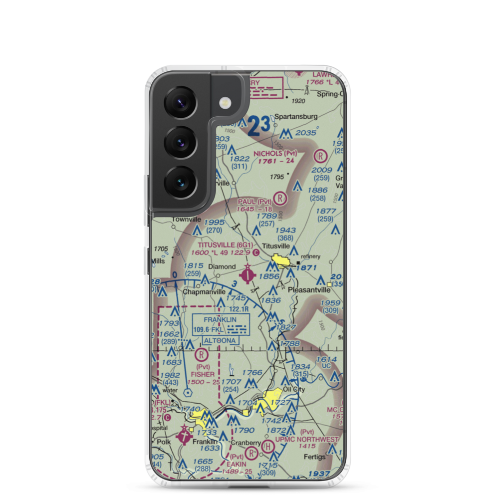 Titusville Airport (6G1) VFR Sectional Samsung Case Samsung Galaxy S22 model shown