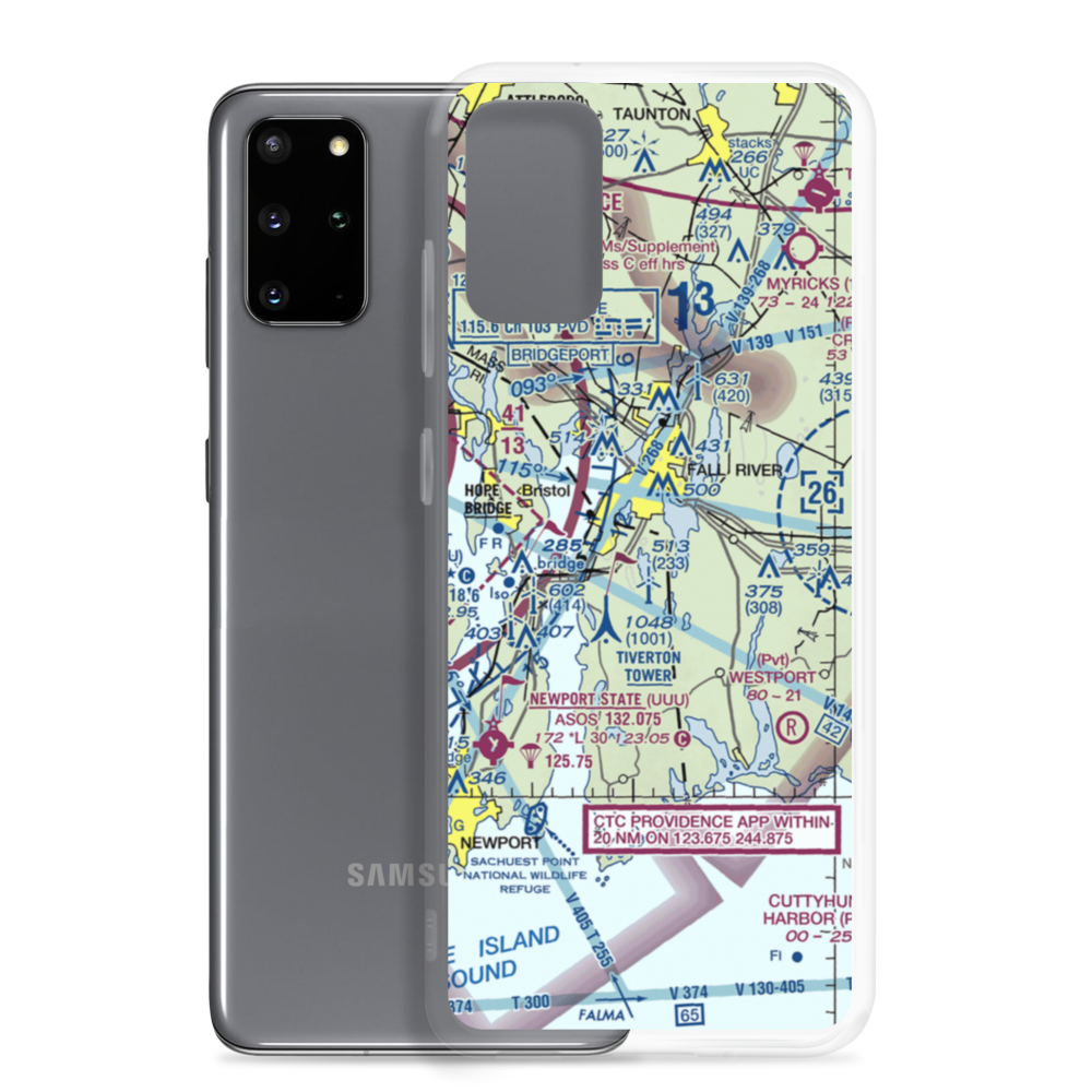 Tiverton Seaplane Base (RI06) VFR Sectional Samsung Case Samsung Galaxy S20 Plus model shown