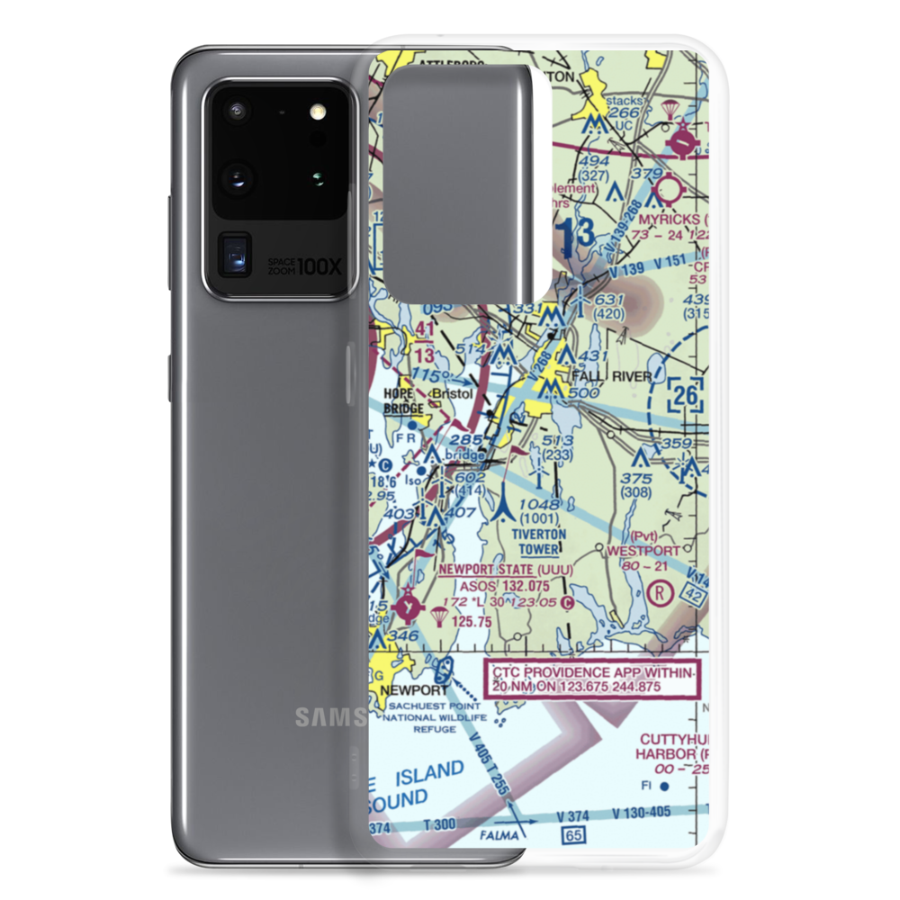 Tiverton Seaplane Base (RI06) VFR Sectional Samsung Case Samsung Galaxy S20 Ultra model shown