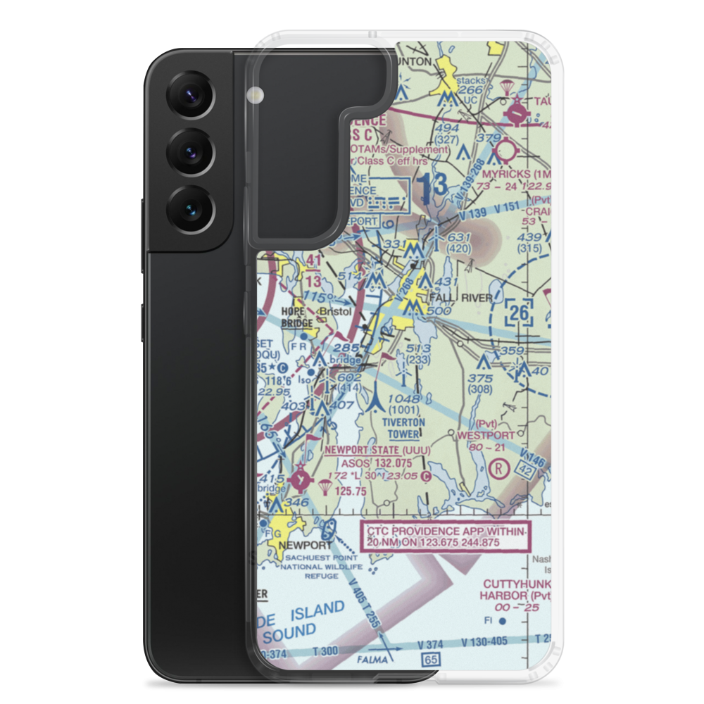 Tiverton Seaplane Base (RI06) VFR Sectional Samsung Case Samsung Galaxy S22 Plus model shown