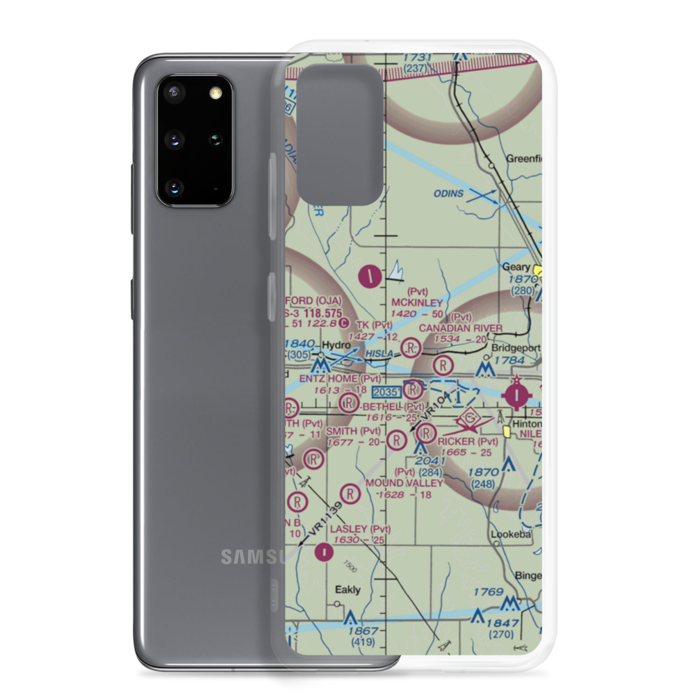 TK Airport (3OK2) VFR Sectional Samsung Case Samsung Galaxy S20 Plus model shown