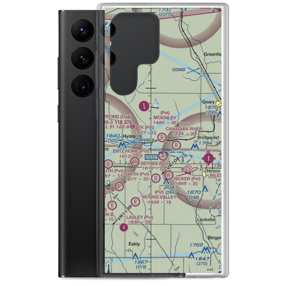 TK Airport (3OK2) VFR Sectional Samsung Case Samsung Galaxy S22 Ultra model shown