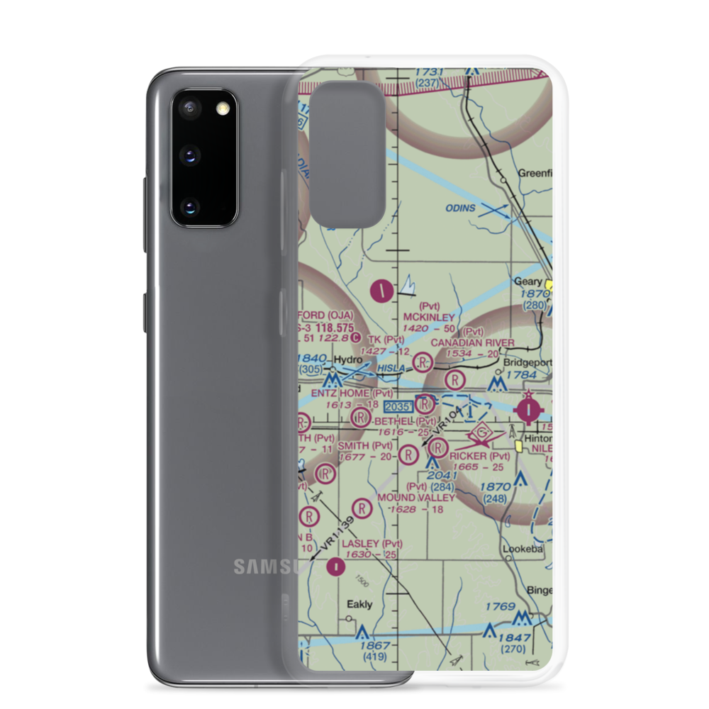 TK Airport (3OK2) VFR Sectional Samsung Case Samsung Galaxy S20 model shown