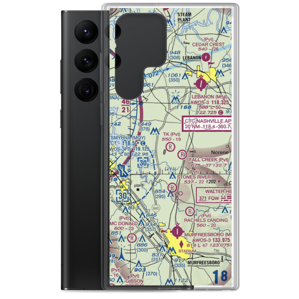 TK Farms Airport (TN26) VFR Sectional Samsung Case Samsung Galaxy S22 Ultra model shown