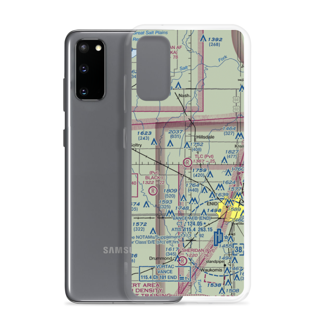 TLC Airport (OK71) VFR Sectional Samsung Case Samsung Galaxy S20 model shown