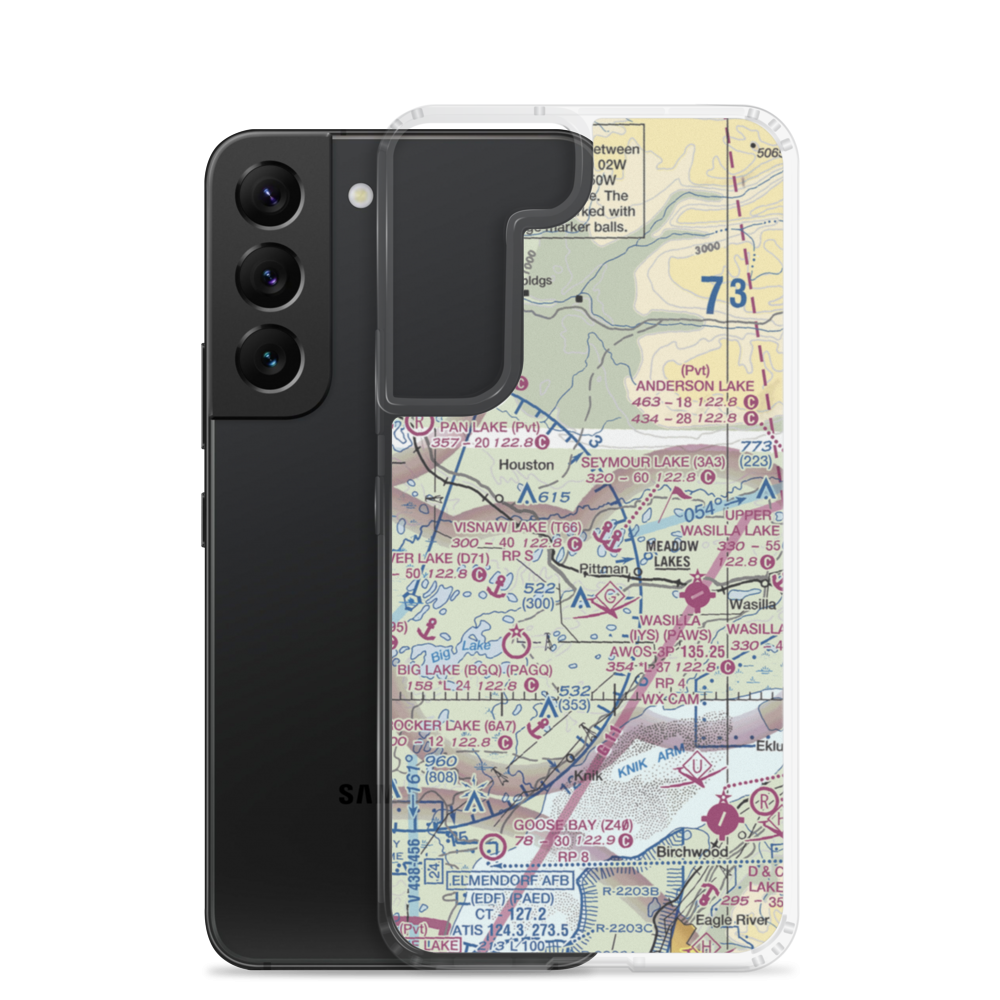 Toad Lake Strip (24AK) VFR Sectional Samsung Case Samsung Galaxy S22 model shown