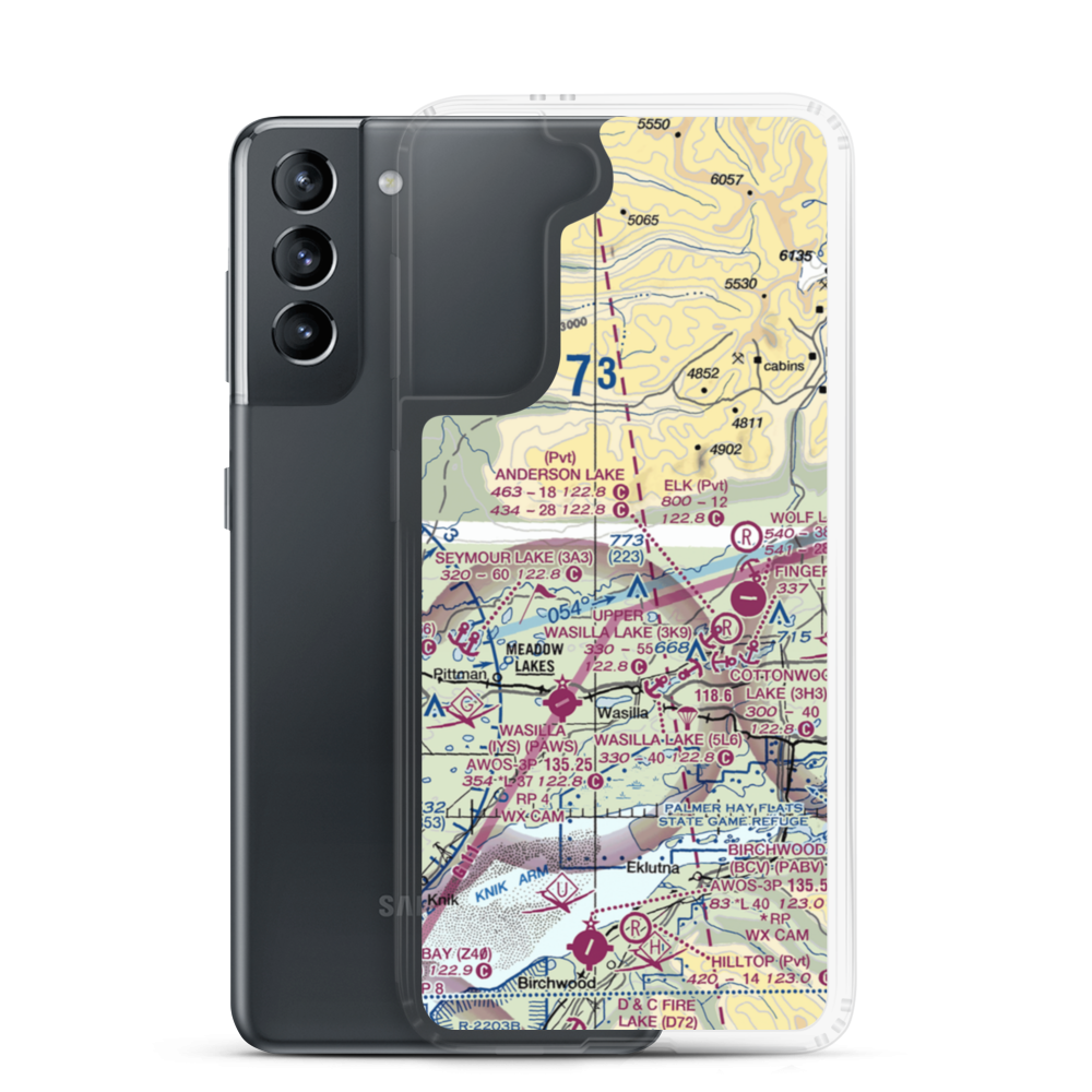 Todds Strip (5AK5) VFR Sectional Samsung Case Samsung Galaxy S21 model shown