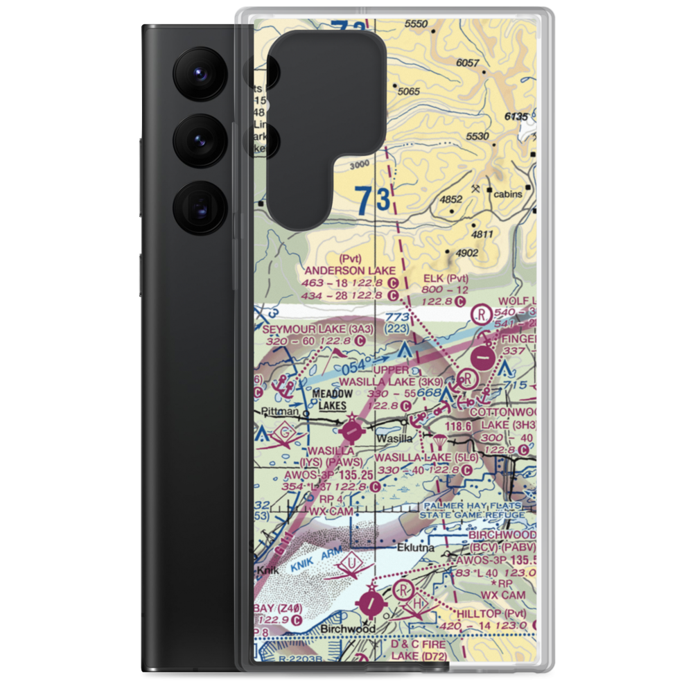 Todds Strip (5AK5) VFR Sectional Samsung Case Samsung Galaxy S22 Ultra model shown