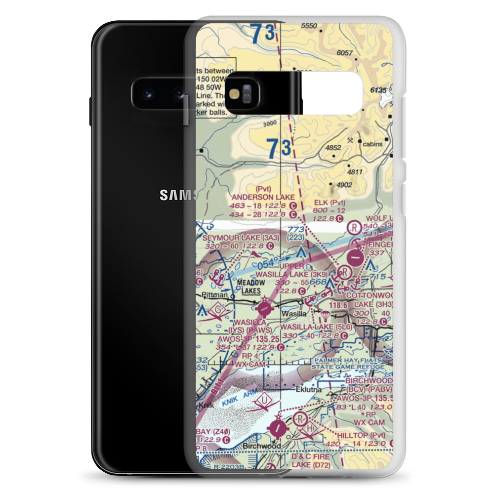 Todds Strip (5AK5) VFR Sectional Samsung Case Samsung Galaxy S10+ model shown