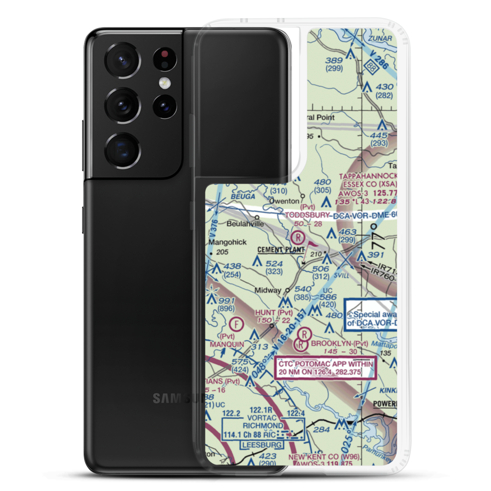 Toddsbury Farm Airport (25VA) VFR Sectional Samsung Case Samsung Galaxy S21 Ultra model shown