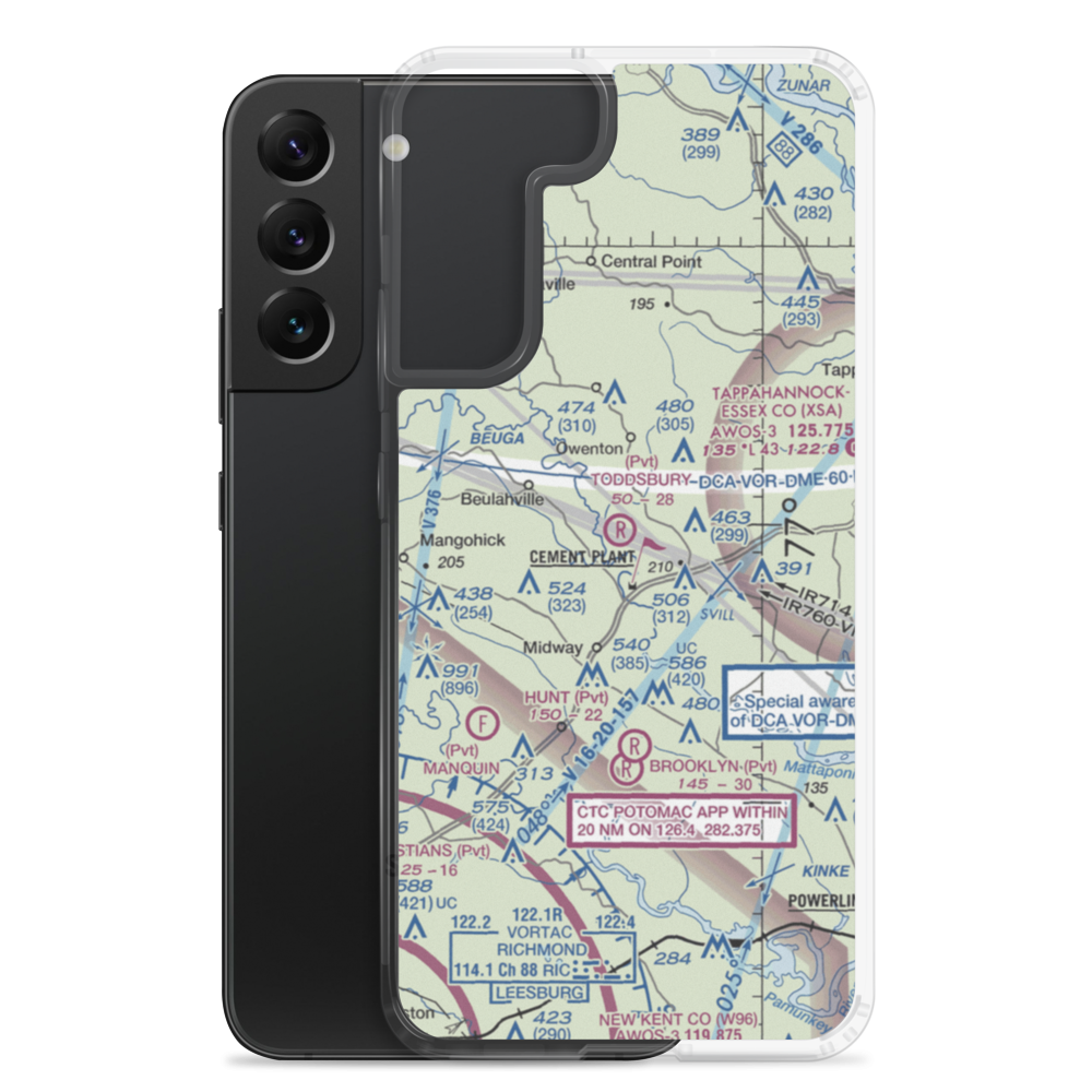 Toddsbury Farm Airport (25VA) VFR Sectional Samsung Case Samsung Galaxy S22 Plus model shown