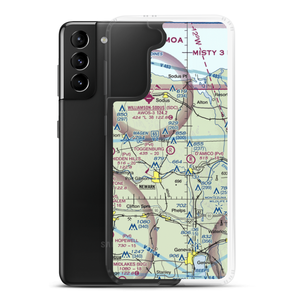 Toggenburg Farms Airport (5NK1) VFR Sectional Samsung Case Samsung Galaxy S21 Plus model shown