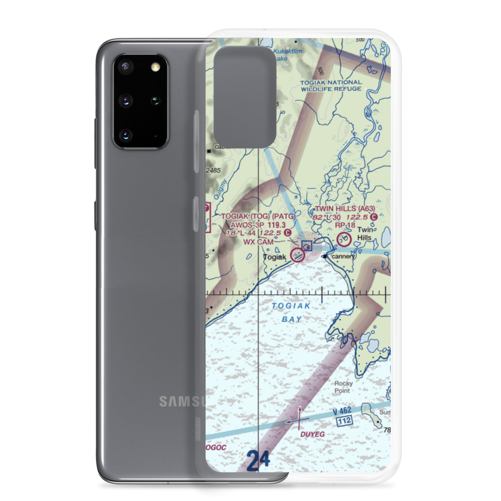 Togiak Airport (TOG) VFR Sectional Samsung Case Samsung Galaxy S20 Plus model shown