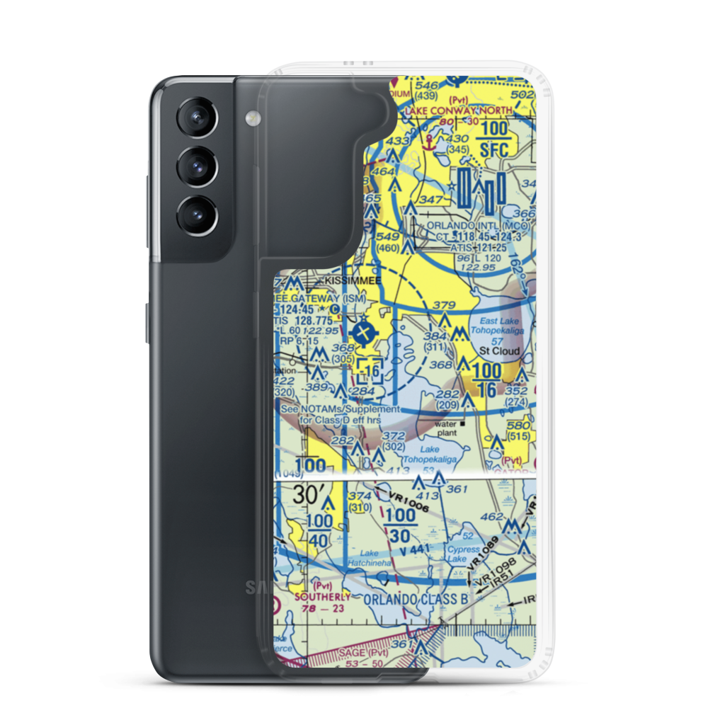 Toho Seaplane Base (FD12) VFR Sectional Samsung Case Samsung Galaxy S21 model shown