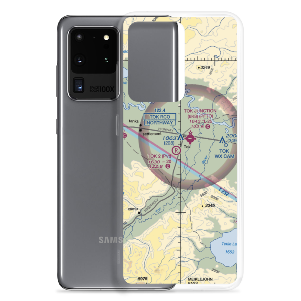 Tok Airport (TKJ) VFR Sectional Samsung Case Samsung Galaxy S20 Ultra model shown