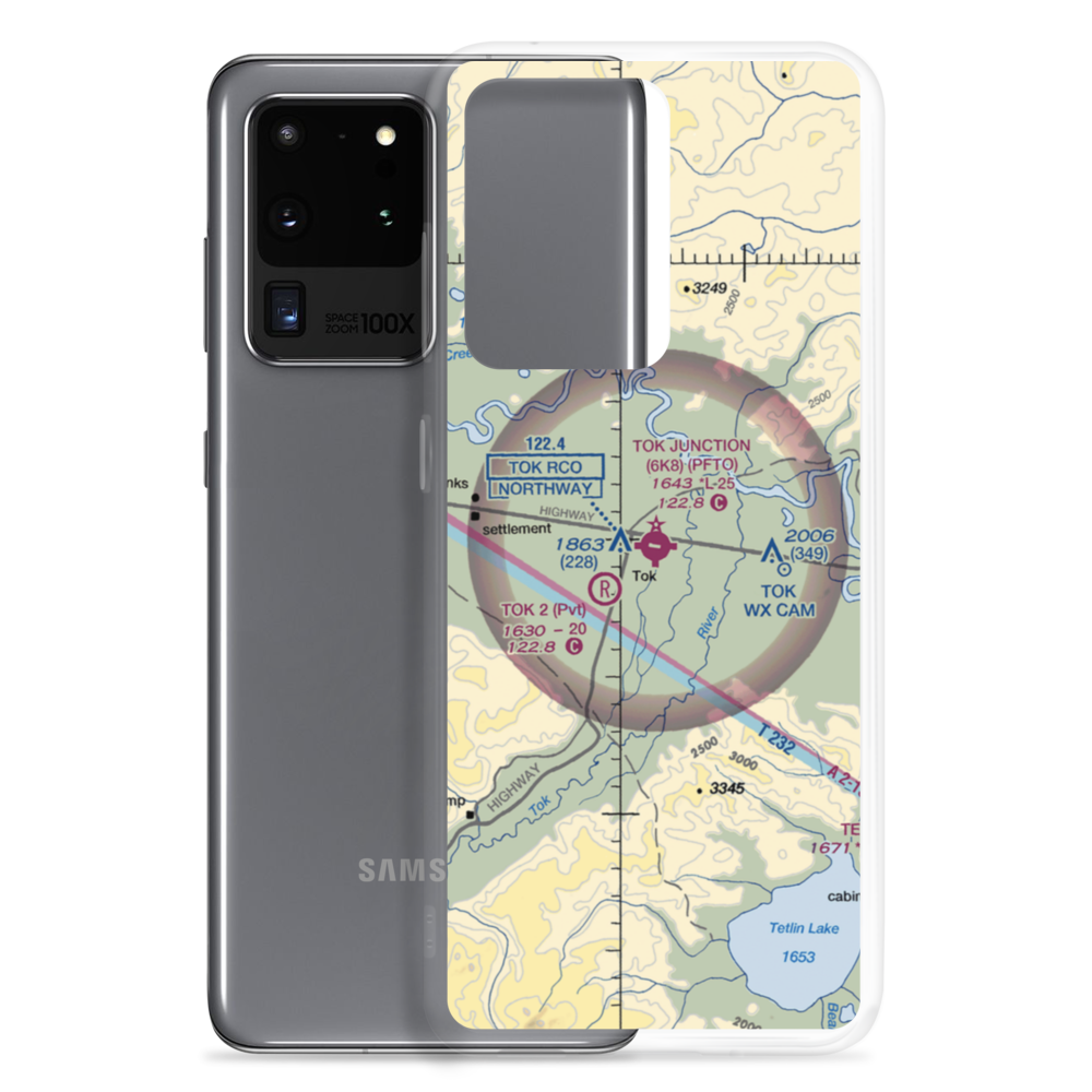 Tok Junction Airport (6K8) VFR Sectional Samsung Case Samsung Galaxy S20 Ultra model shown