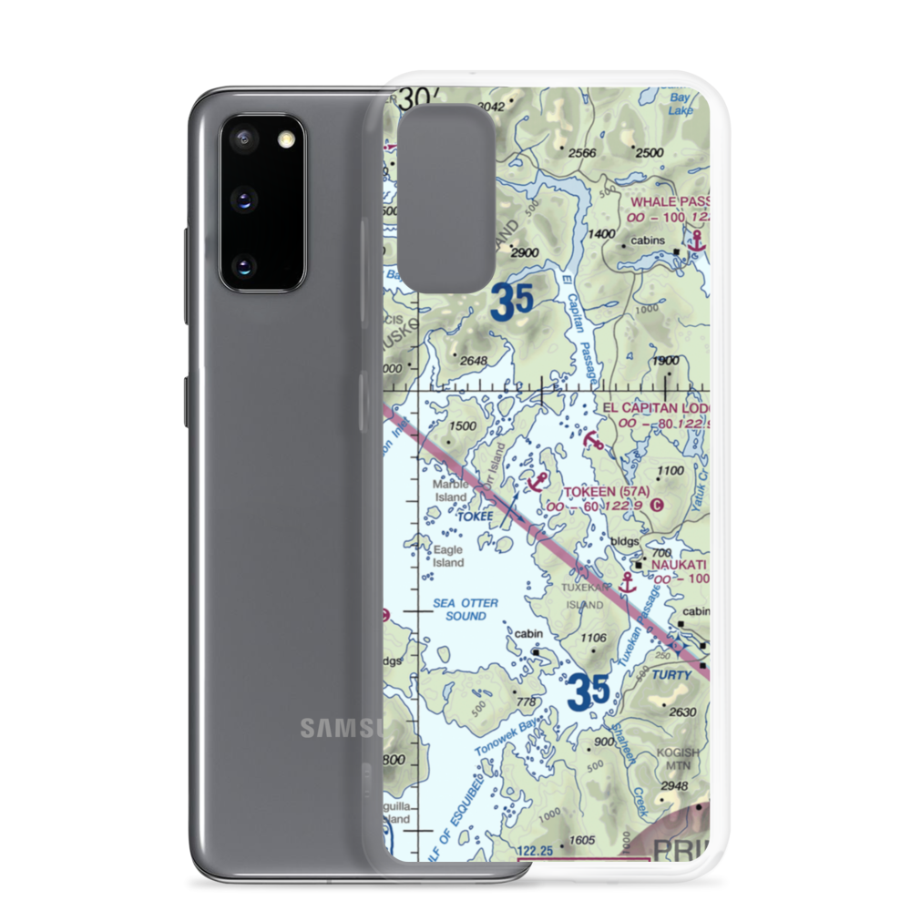 Tokeen Seaplane Base (57A) VFR Sectional Samsung Case Samsung Galaxy S20 model shown