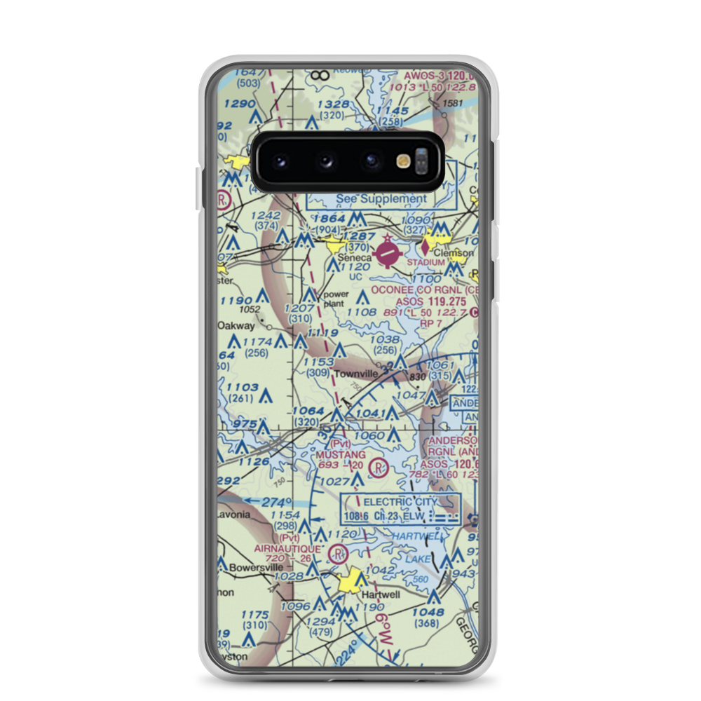 Tokeena Air Park (SC96) VFR Sectional Samsung Case Samsung Galaxy S10 model shown