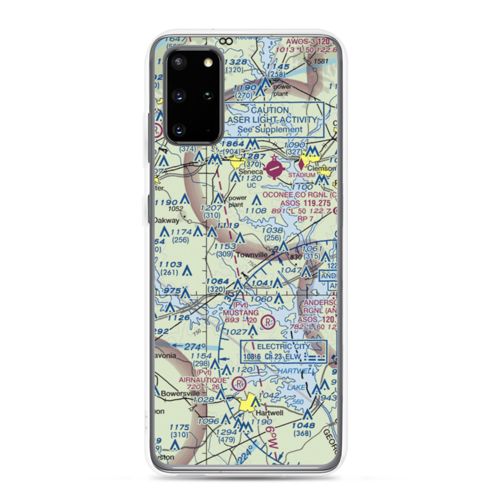 Tokeena Air Park (SC96) VFR Sectional Samsung Case Samsung Galaxy S20 Plus model shown