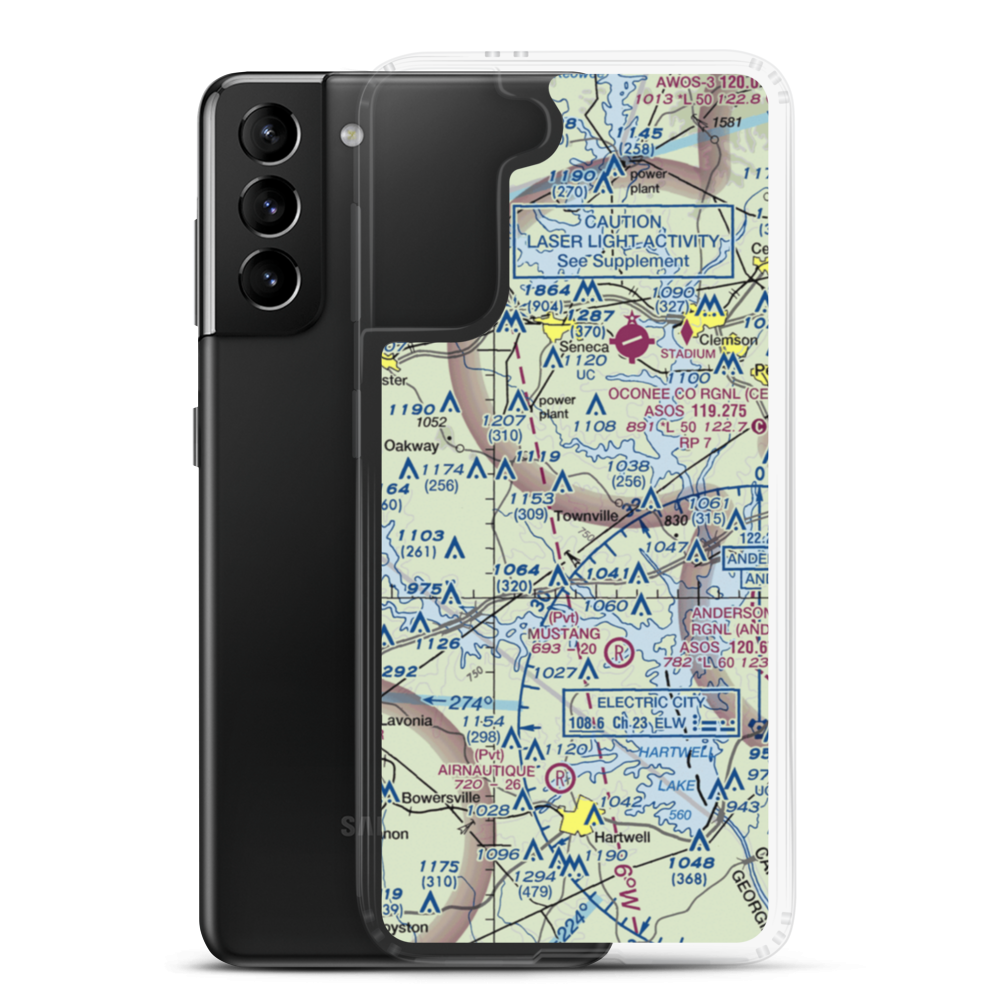 Tokeena Air Park (SC96) VFR Sectional Samsung Case Samsung Galaxy S21 Plus model shown