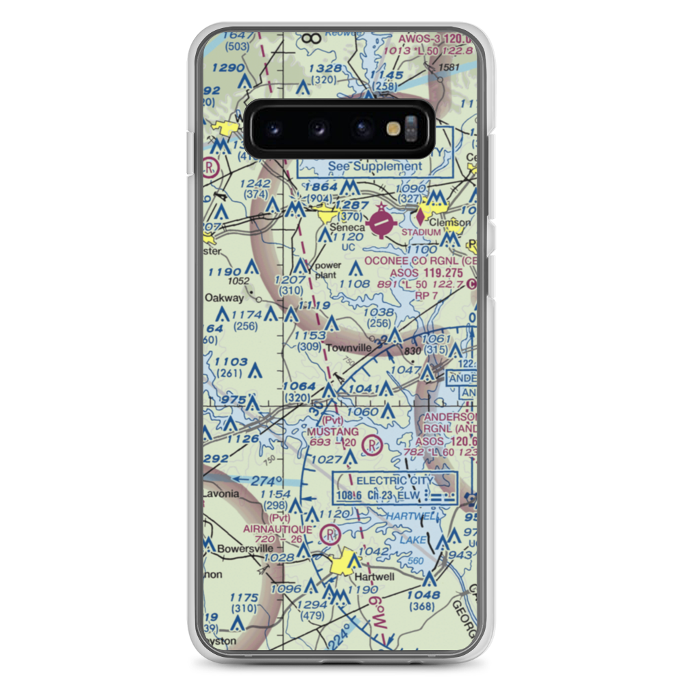 Tokeena Air Park (SC96) VFR Sectional Samsung Case Samsung Galaxy S10+ model shown