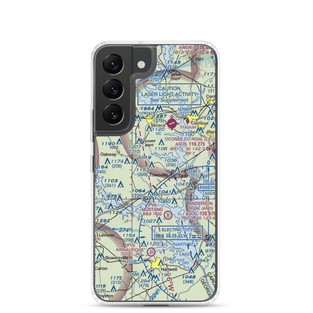 Tokeena Air Park (SC96) VFR Sectional Samsung Case Samsung Galaxy S22 model shown